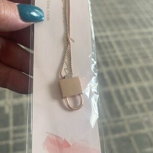 Keep It Lock Necklace. Rose Gold NWT